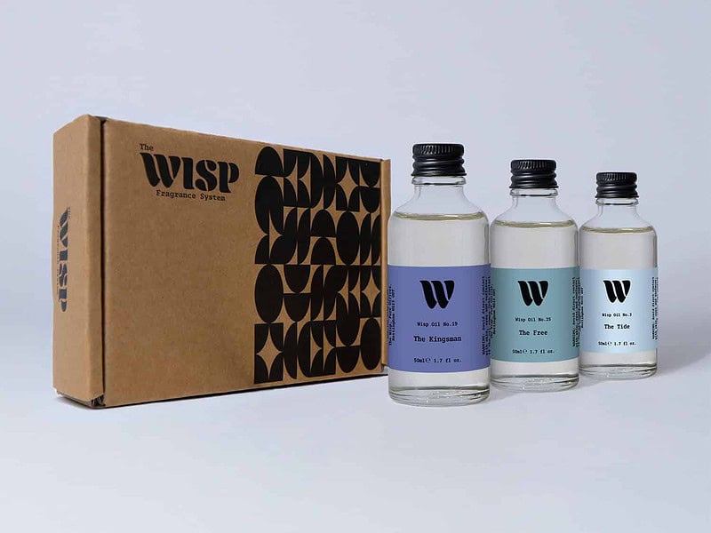 The Wisp Azure Trio Gift Set. 3 x 50ml Home Fragrance Oils.