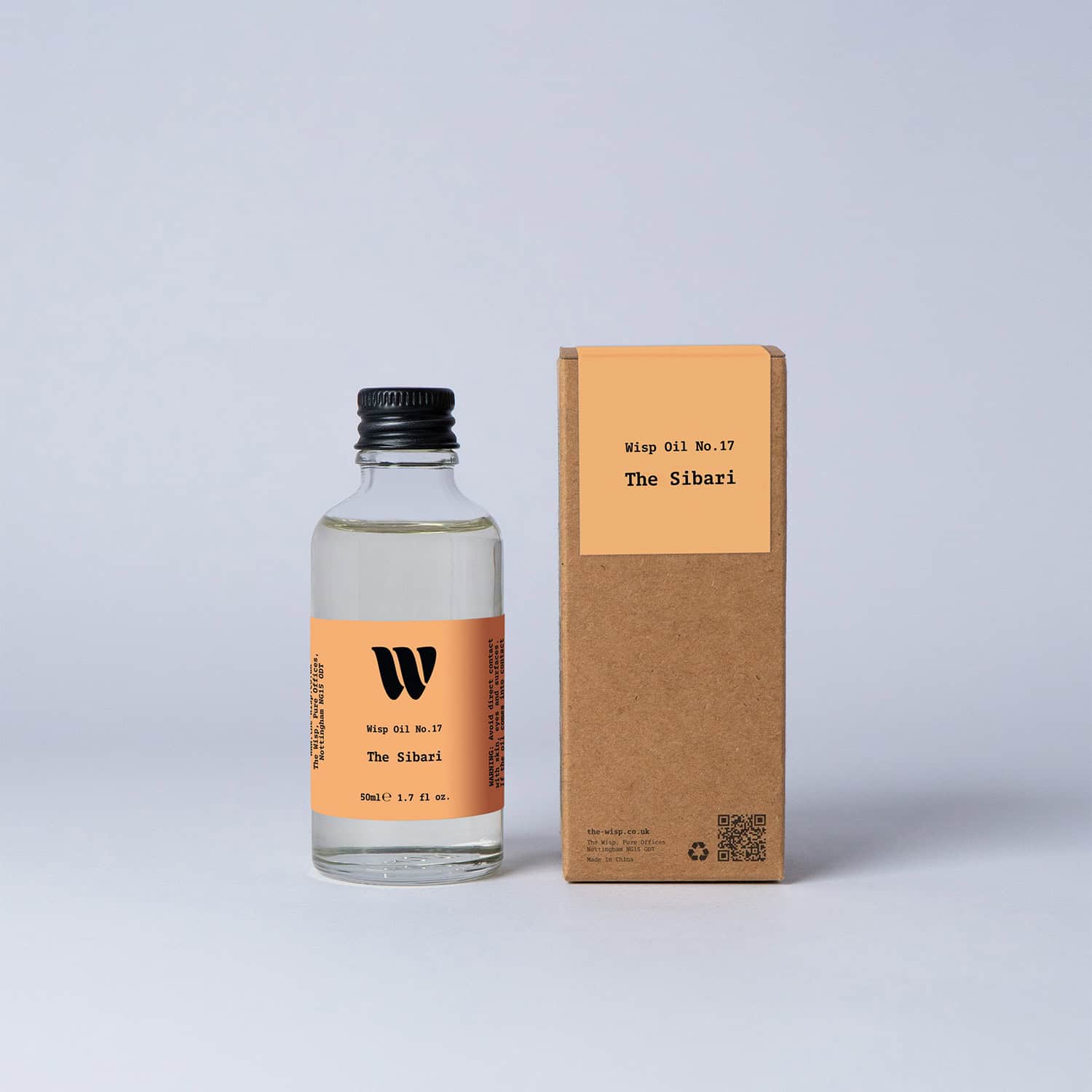 The Sibari home fragrance oil No.17 by The Wisp — bright citrus scent, 50ml bottle with kraft box