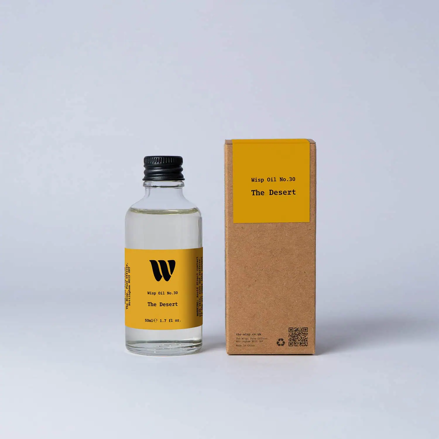 The Desert home fragrance oil No.30 by The Wisp — lemon and orange over orange flower and jasmine, 50ml bottle with kraft box